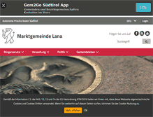 Tablet Screenshot of gemeinde.lana.bz.it